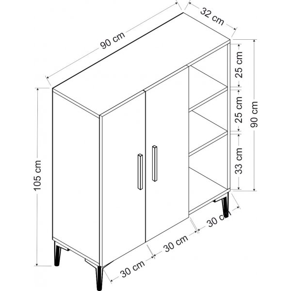 Viva skap - Safir/hvit Viva skap - Safir/hvit