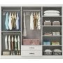 Henna garderobe 210 x 50 x 210 cm - Hvit
