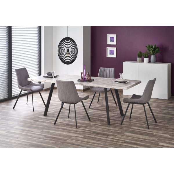 Darius spisebord uttrekkbart - Hvit/svart Darius spisebord uttrekkbart - Hvit/svart