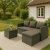 Miami utegruppe sofa med bord - Gr kunstrotting