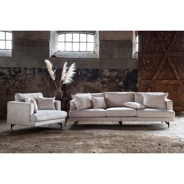 Safir 3-seter sofa - Beige manchester Safir 3-seter sofa - Beige manchester