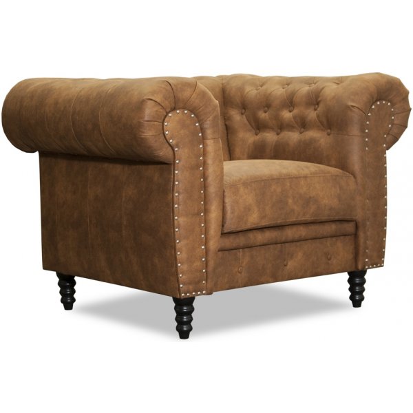 Ashford chesterfield lenestol - Cognac kolr