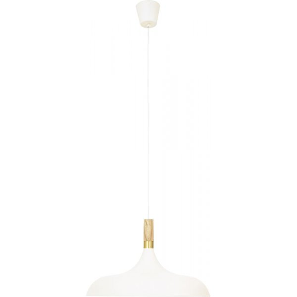 Taklampe Sense - Hvit / tre / messing