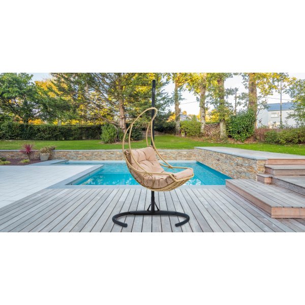 Floria hengestol - Beige/svart Floria hengestol - Beige/svart