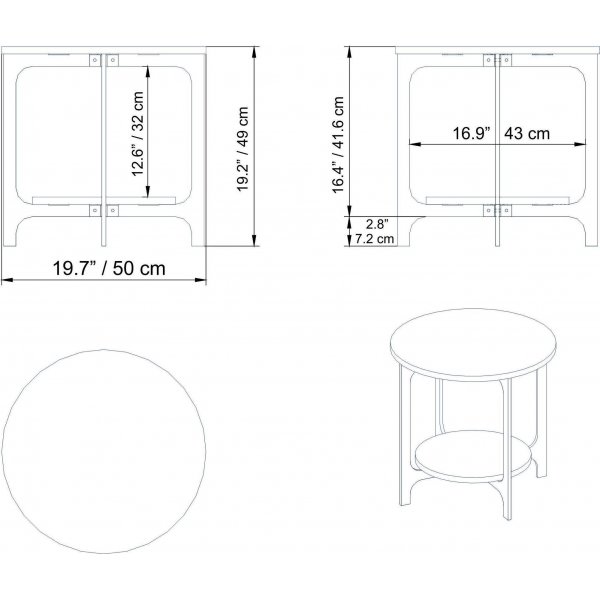 Versy sidebord - Gull/hvit marmor Versy sidebord - Gull/hvit marmor