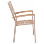 Spisegruppe 6 stoler og spisebord 205 x 90 cm beige/eik - Las Vegas