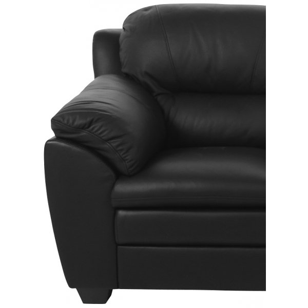 Palarmo hjørnesofa - Svart økolær Palarmo hjørnesofa - Svart økolær