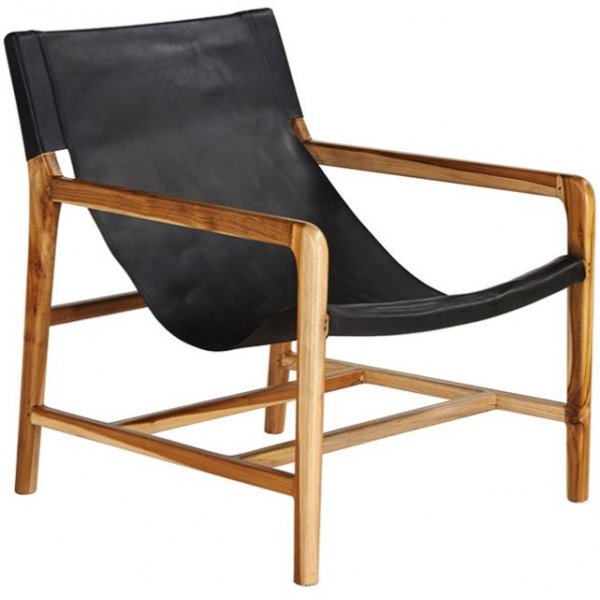 Porto hvilestol - Sort / Teak