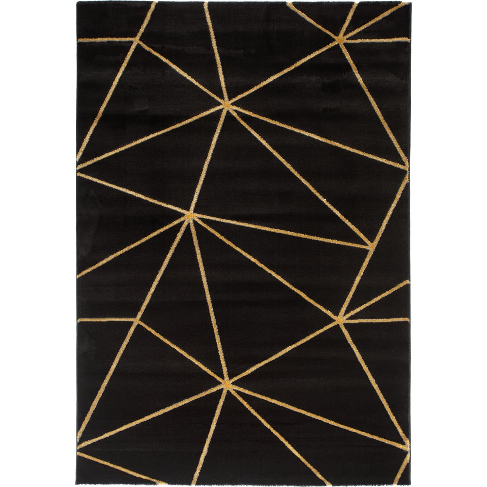 Diamond Lines Gold - 240x340 cm - Maskinvevde tepper, Tepper