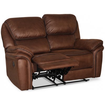 Riverdale recliner-sofa 2-seter - mocca (micorfiber) + Mbelpleiesett for tekstiler