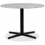 SOHO spisebord 105 cm - Matt svart kryssfot / Terrazzo Cosmos