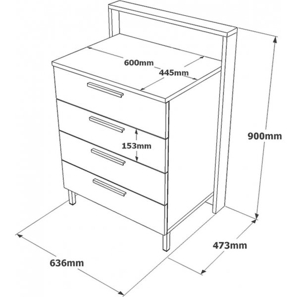 Home kommode - Brun/gr�