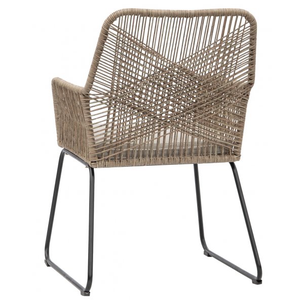 Matstol f�r utomhus - Karmstol beige / Sand - Vera + Rengj�ringsmiddel for utem�bler