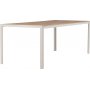 Spisegruppe; 6 stoler og spisebord 205 x 90 cm beige - Copacabana