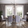 New England ovalt spisebord 230 cm - Hvit/Brunbeiset