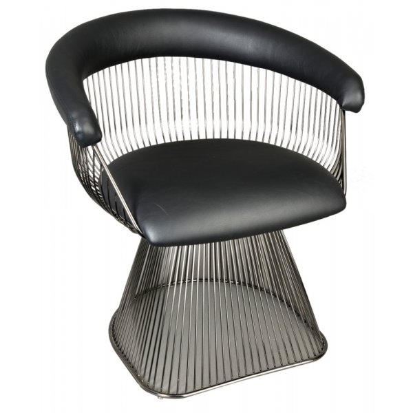 Bakewell lenestol - Svart PU/metall