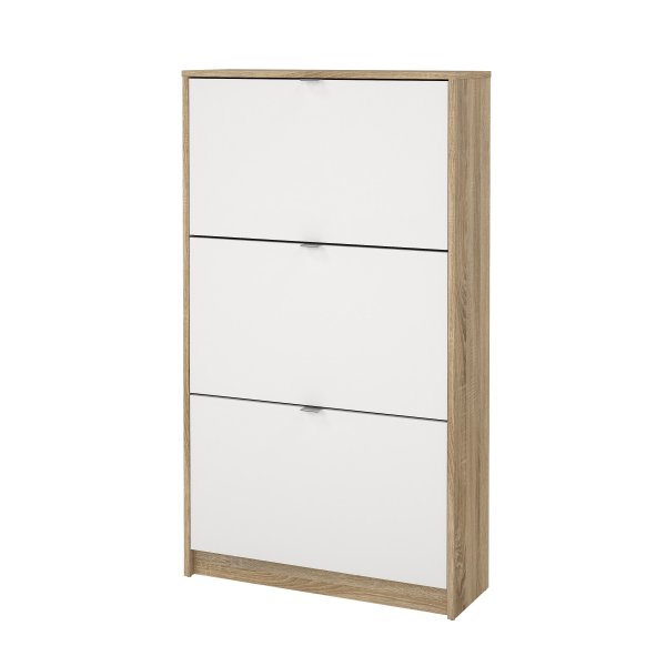 Lisa skoskap med 3 d�rer - Hvit / tre