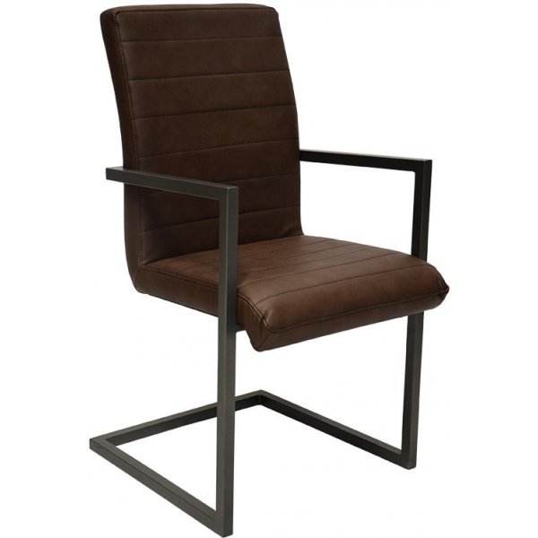 Toscana Veggmontert med Karm - Brun vintage lder look