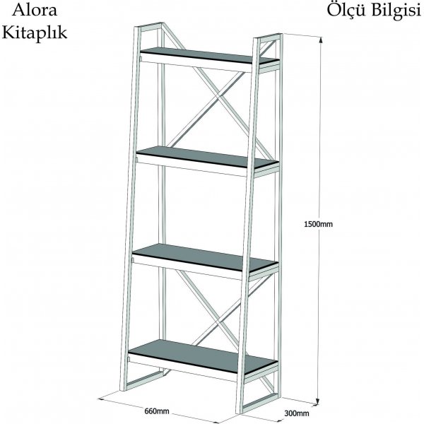 Alaro bokhylle - Valnøtt Alaro bokhylle - Valnøtt