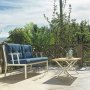 Lotus 2-seters utesofa - Hvit/bl