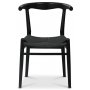 Spisegruppe Smokey rundt spisebord 120 cm inkl 4 Berit spisestol - Grfarget eik/svart