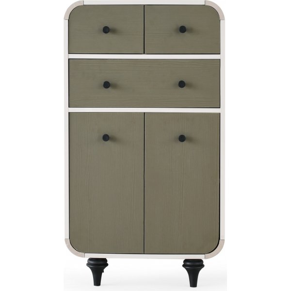 Grdig kommode - Grnn/beige