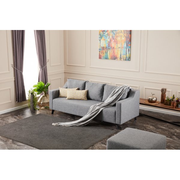 Doga 3-seters sovesofa - Grå Doga 3-seters sovesofa - Grå