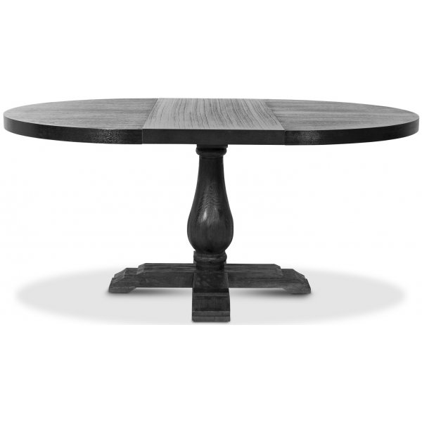 Lamier rundt uttrekkbart spisebord i svartbeiset ask Lamier rundt uttrekkbart spisebord i svartbeiset ask