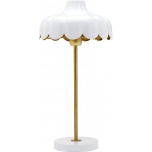 Wells bordlampe - Hvit/gull - 50 cm