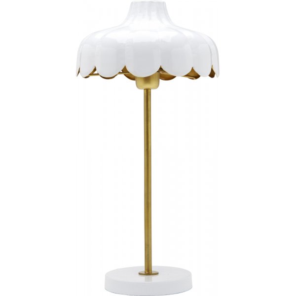 Wells bordlampe - Hvit/gull - 50 cm