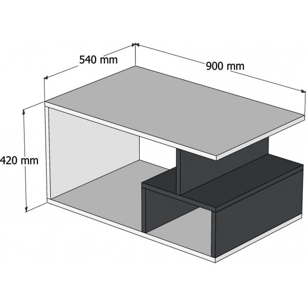 Arte salongbord - Mørk valnøtt/svart marmor + Møbelrengjøring Arte salongbord - Mørk valnøtt/svart marmor + Møbelrengjøring