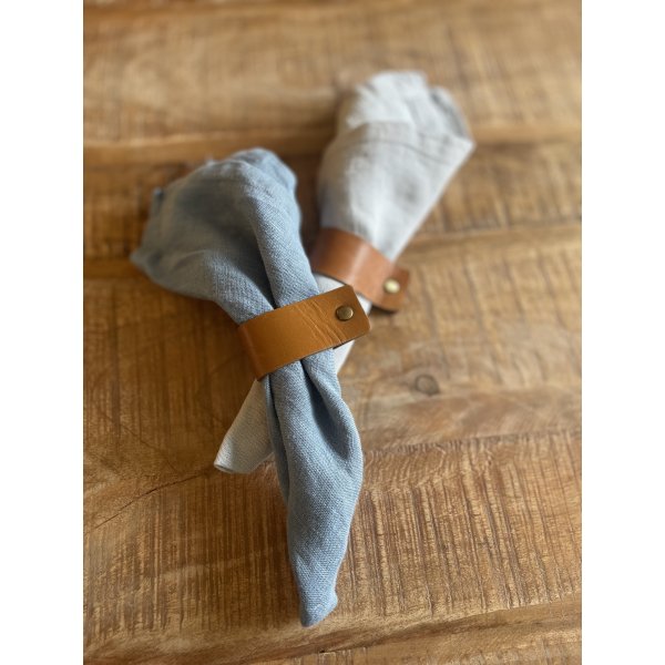 Serviettringskinn med flat spenne