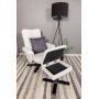 Duva recliner lenestol med fotskammel - Grtt stoff + Tekstilrens for mbler