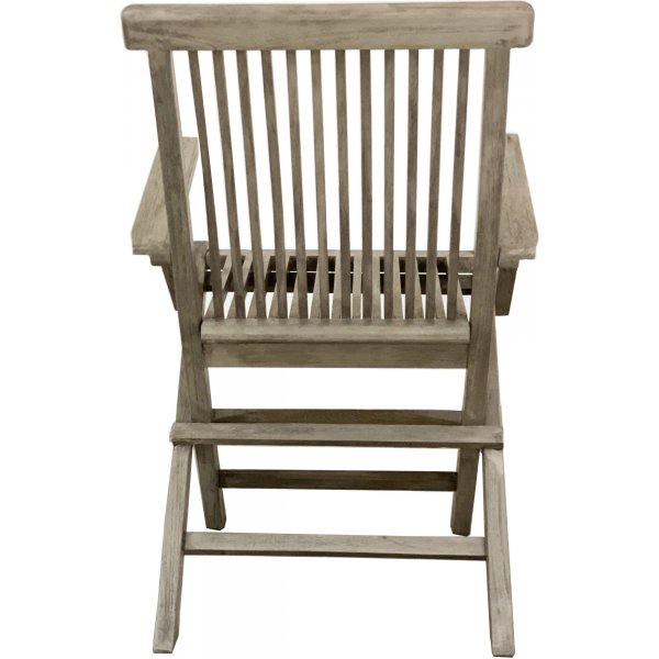 Saltö stol med armlener - Grå teak + Treolje til møbler Saltö stol med armlener - Grå teak + Treolje til møbler