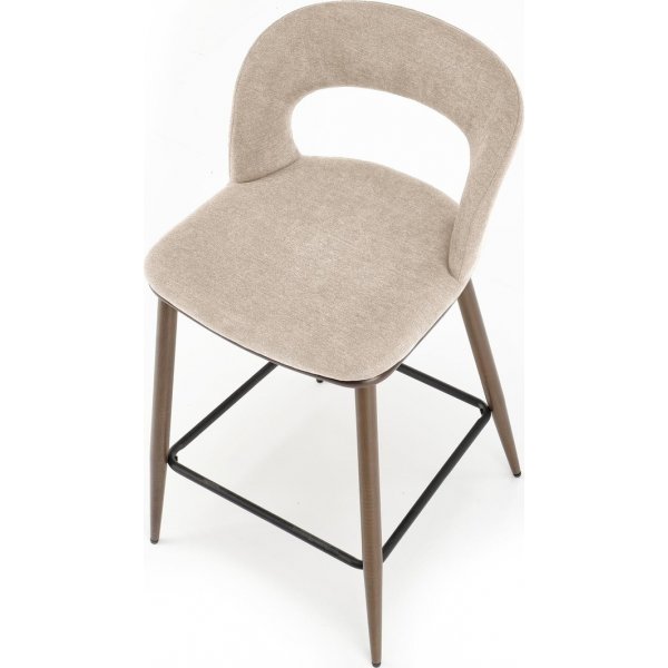 Barkrakk beige/valnøtt setehøyde 65 cm - Pelican + Møbelføtter Barkrakk beige/valnøtt setehøyde 65 cm - Pelican + Møbelføtter