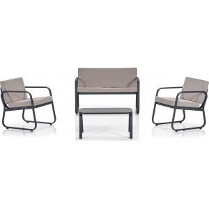 Ferni hagemøbler - Beige/grå + Møbelpleiesett for tekstiler Ferni hagemøbler - Beige/grå + Møbelpleiesett for tekstiler