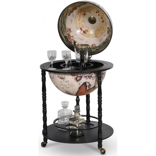 Da Vinci Barglobus modell 93 - Svart / Hvit