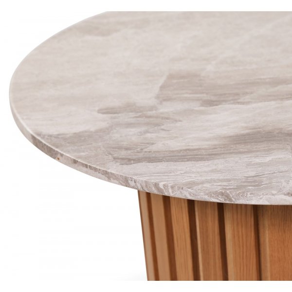 Matisse 105 rundt stuebord - Eik / marmor (Lys beige) Matisse 105 rundt stuebord - Eik / marmor (Lys beige)