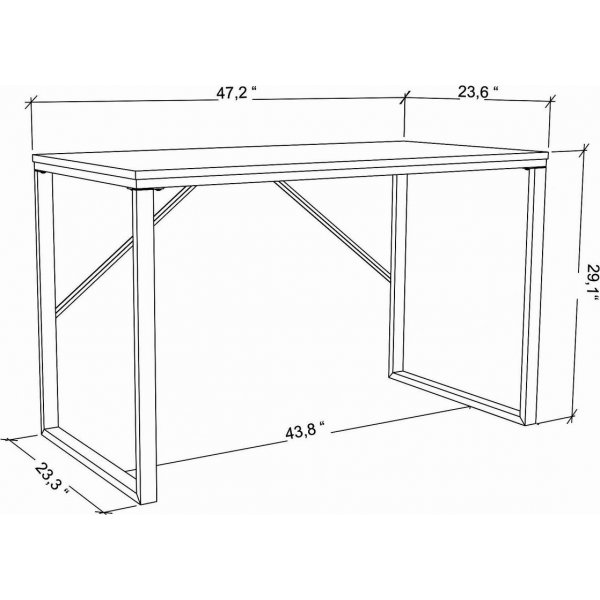 Layton skrivebord 120 x 60 cm - Gull/eik Layton skrivebord 120 x 60 cm - Gull/eik