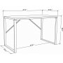 Layton skrivebord 120 x 60 cm - Gull/eik Layton skrivebord 120 x 60 cm - Gull/eik