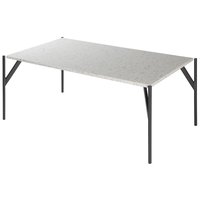 Terrazzo sofabord 110x60 cm - Bianco Terrazzo & understell AIR i svart metall Terrazzo sofabord 110x60 cm - Bianco Terrazzo & understell AIR i svart metall