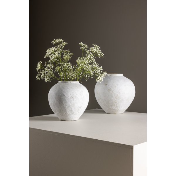 Klodevase 25 x 23 cm - Beige/Brun Klodevase 25 x 23 cm - Beige/Brun