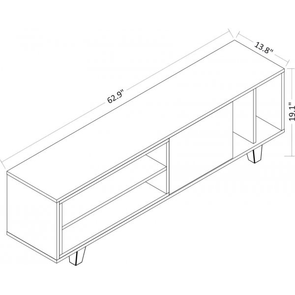 Rosmar mediebenk - Hvit/wenge Rosmar mediebenk - Hvit/wenge