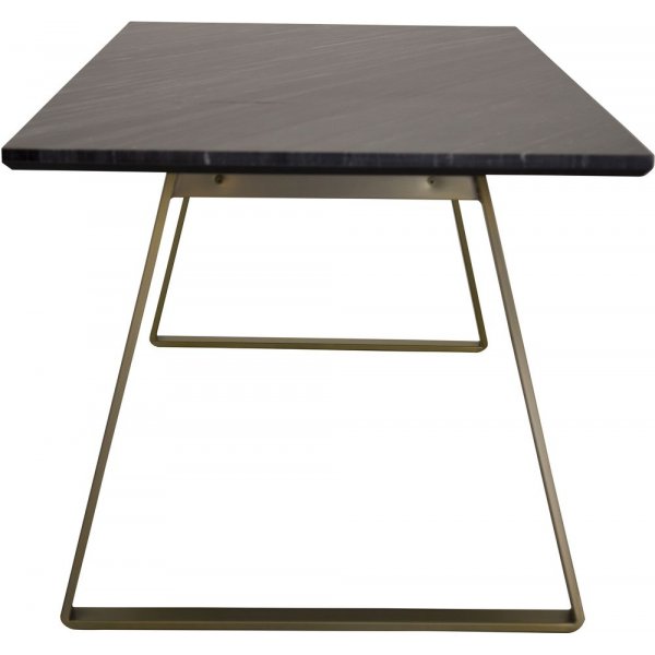 Spisebord Duffy 200 cm - Matt Messing / Marmor Spisebord Duffy 200 cm - Matt Messing / Marmor