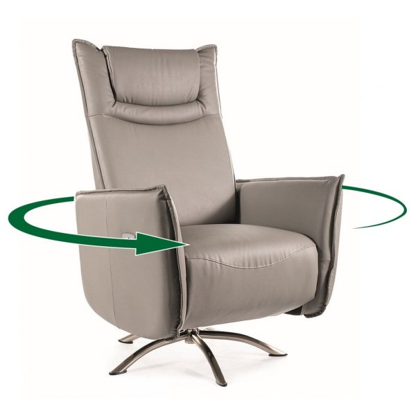 Elektrisk lenestol i grå PU Elektrisk lenestol i grå PU