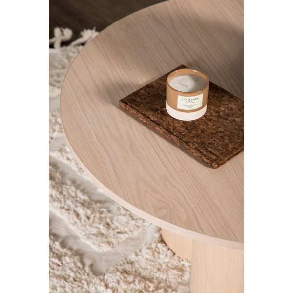 Salongbord 80 cm hvitkalket - Olivia