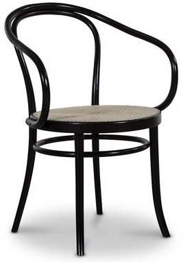 Empire spisegruppe, rundt spisebord �105 cm inkl. 4 stk. B�jtr� karmstol No30 - Silver Diana marmor