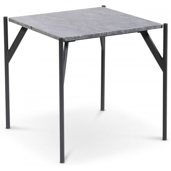 Accent stuebord 50 - Gr marmor / Svart