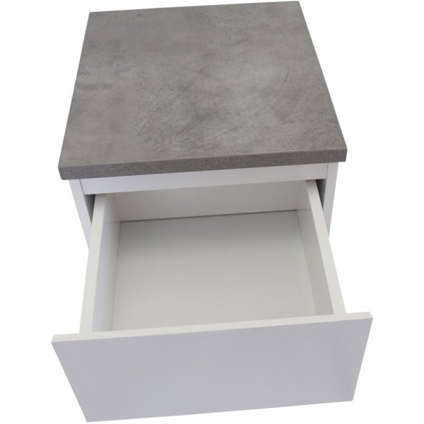 Nattbord Trinidad - Hvit / Betongimitasjon Nattbord Trinidad - Hvit / Betongimitasjon