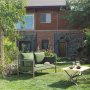 Lalas 2-seters utesofa - Brun/grnn